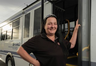 Mélanie conducteur autobus en transport adapté